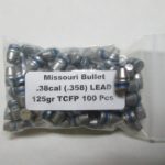 Missouri Bullet Co - 38/357 (.358) 125gr Lead Bullet TCFP #2 100/Bag