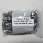 Missouri Bullet Co. - 45 Cal (.452) LEAD 255gr SWC ELMER K 100/Bag 