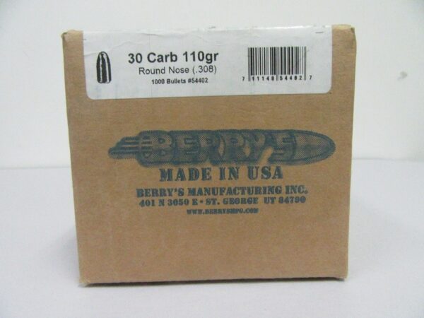 Berry's - 30M1 CARBINE (.308) 110gr RN BULLET 1000/Box