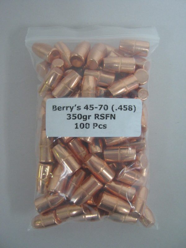 Berry's - 45-70 (.458) 350gr BULLET RSFN w/CANN. 100/Bag