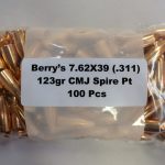 Berry's - 7.62x39 (.311) 123gr BULLET SPIRE POINT 100/Bag