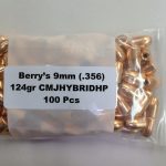 Berry 9mm (.356) 124gr Hybrid HP 100/Bag