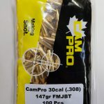 CamPro - 30cal (.308) 147gr FMJBT Bullet 100/Bag