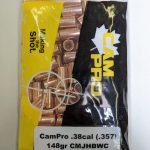 CamPro - 38/357 Cal (.357) 148gr Plated HBWC 100/Bag