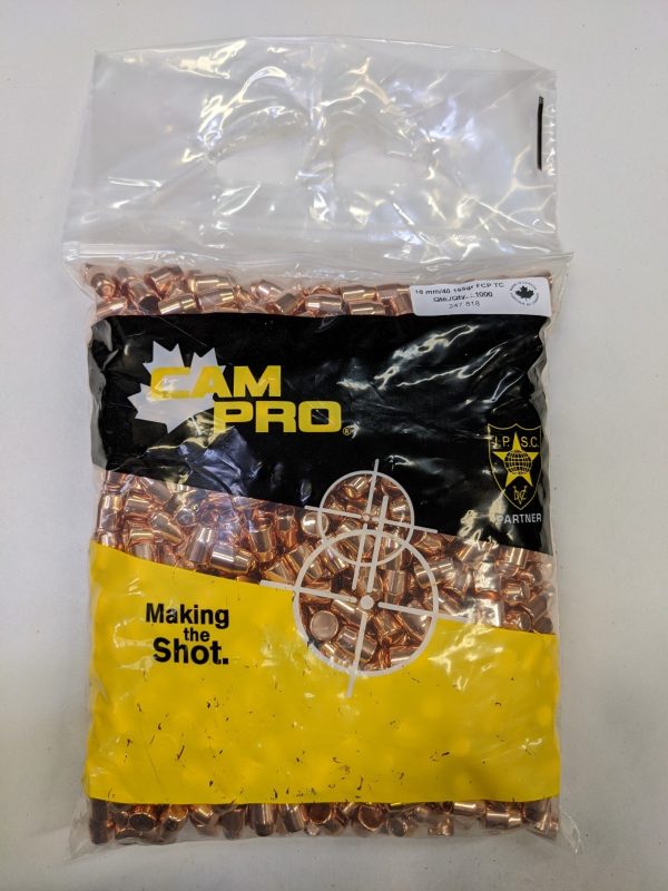 CamPro - 40cal/10mm (.401) 165gr Trunc Cone FP Bullet 1000/Bag