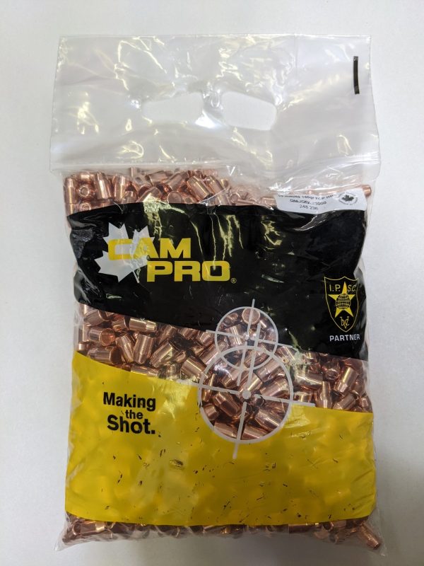 CamPro - 40cal/10mm (.401) 180gr Trunc Cone HP BULLET 1000/Bag