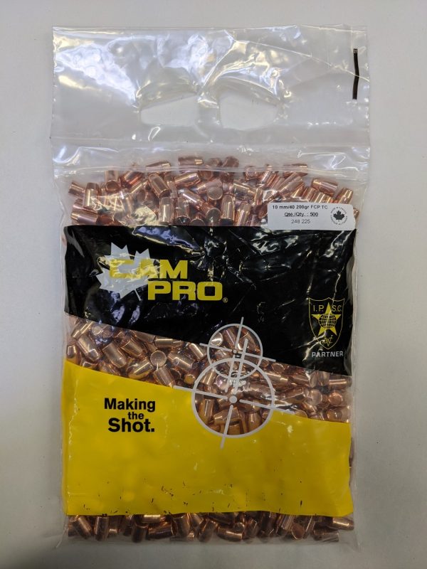 CamPro - 40cal/10mm (.401) 200gr Trunc Cone FP BULLET 500/Bag