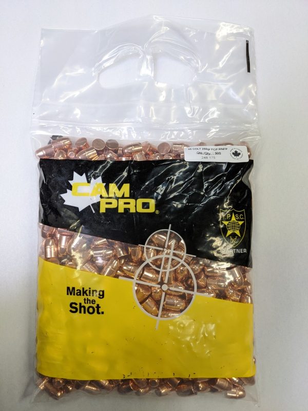 CamPro - 45 Colt (.452) 250gr RNFP Plated 500/Bag