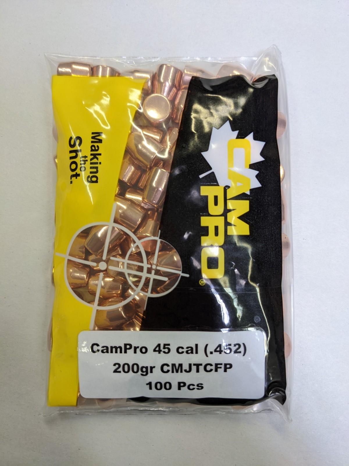 CamPro - 45cal (.452) 200gr Trunc Cone FP BULLET 100Bag CamPro - 45cal (.452) 200gr Trunc Cone FP BULLET 100/Bag