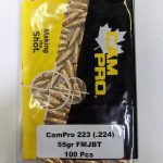 CamPro - BULLET 22c 55gr (.224) FMJBT BULK 100/Bag