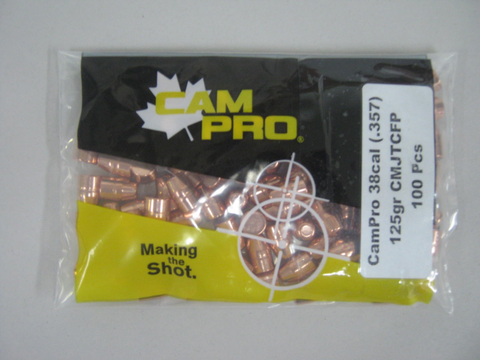 Campro 38cal 125gr TCFP -5C CamPro - 38/357 Cal (.357) 125gr Trunc Cone 100/Bag - Image 1