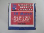 Missouri Bullet Co - 38/357 (.358) 158gr LEAD Bullet SWC Match 500/Box