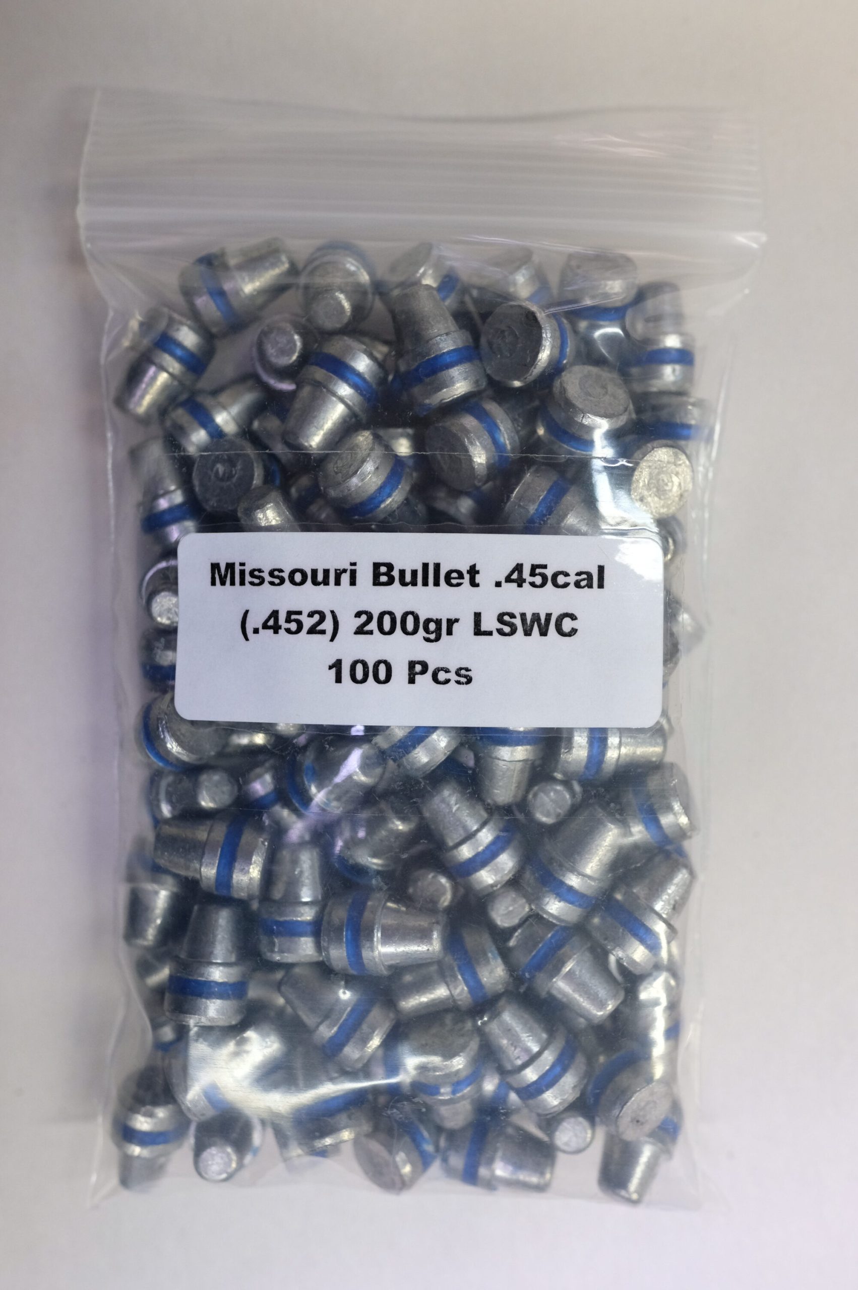Missouri Bullet Co – 45 Cal (.452) LEAD 200gr LSWC #1 100/Bag Missouri Bullet Co - 45 Cal (.452) LEAD 200gr LSWC #1 100/Bag