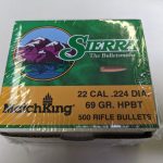 Sierra - 22(.224) 69gr HPBT BULLET MATCHKING 500/Box
