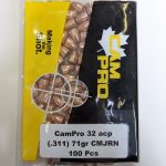 CamPro 32acp (.312) 71gr CMJRN 100/Bag