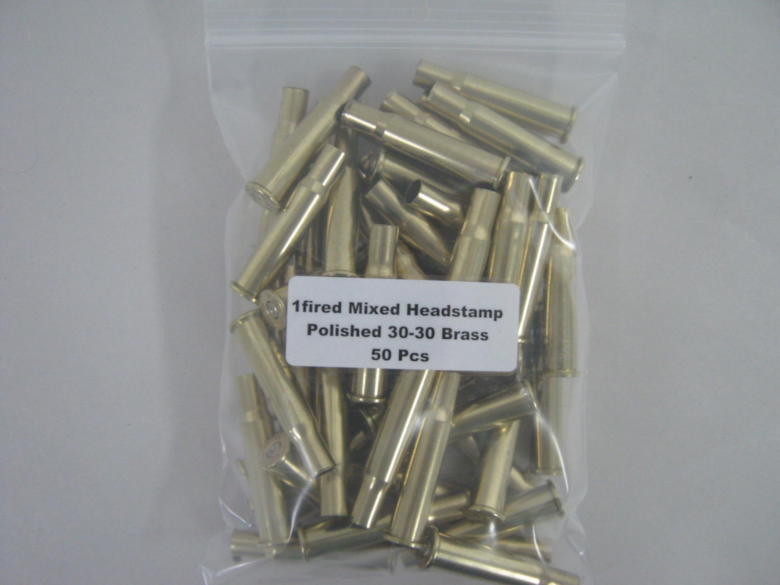 PF30-30 brass Previously Fired Mixed Headstamp Polished 30-30 Winchester Brass Cases 50/Bag - Image 1