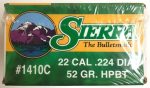 SIERRA 22(.224) 52gr HPBT BULLET MATCHKING 500/Box