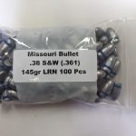 Missouri Bullet Co. CAST 38c (.361) 145gr RN .38 S&W 100/Bag