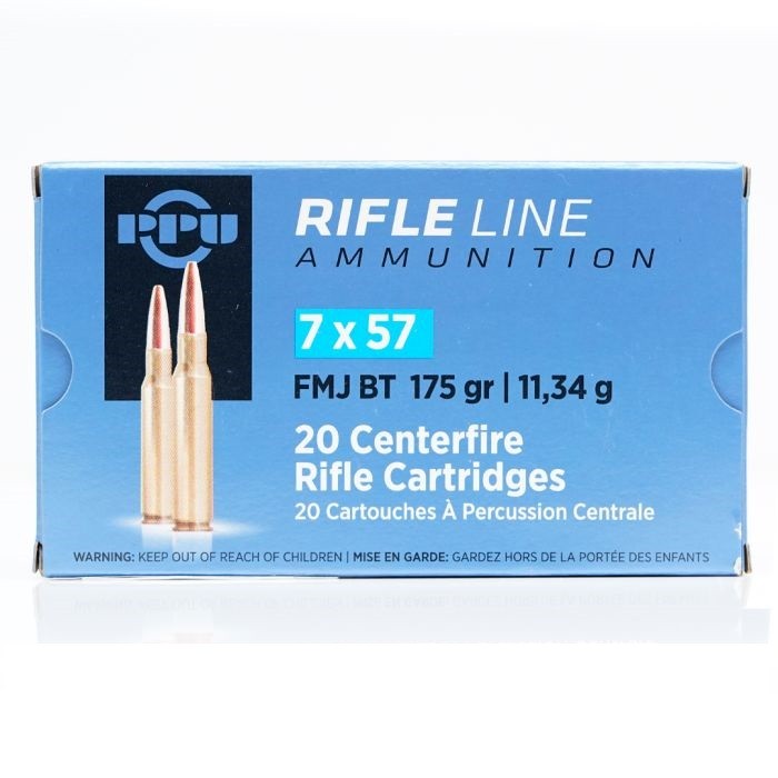 Prvi 7x57 FMJBT ammo PRVI PARTIZAN AMMO 7X57 MAUSER 139gr SP 20/Box - Image 1