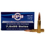 Prvi Ammo 7.5mm Schmidt-Rubin (7.5x55mm Swiss) 174gr FMJBT 20/Box