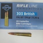 PRVI AMMO 303 BRITISH 174gr FMJBT 20/Box 10 boxes per Case