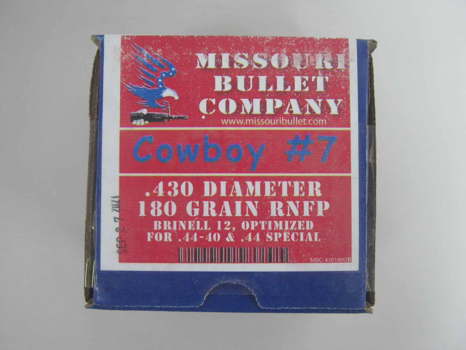 Missouri Bullet Company Cast 44c (.430) 180gr RNFP CB #7 500-Box Missouri Bullet Company Cast 44c (.430) 180gr RNFP CB #7 500-Box