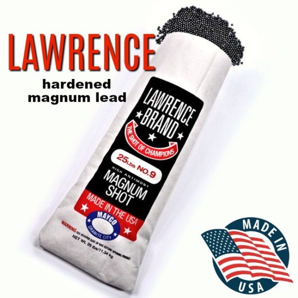LAWRENCE SHOT MAGNUM #9 25LB BAG