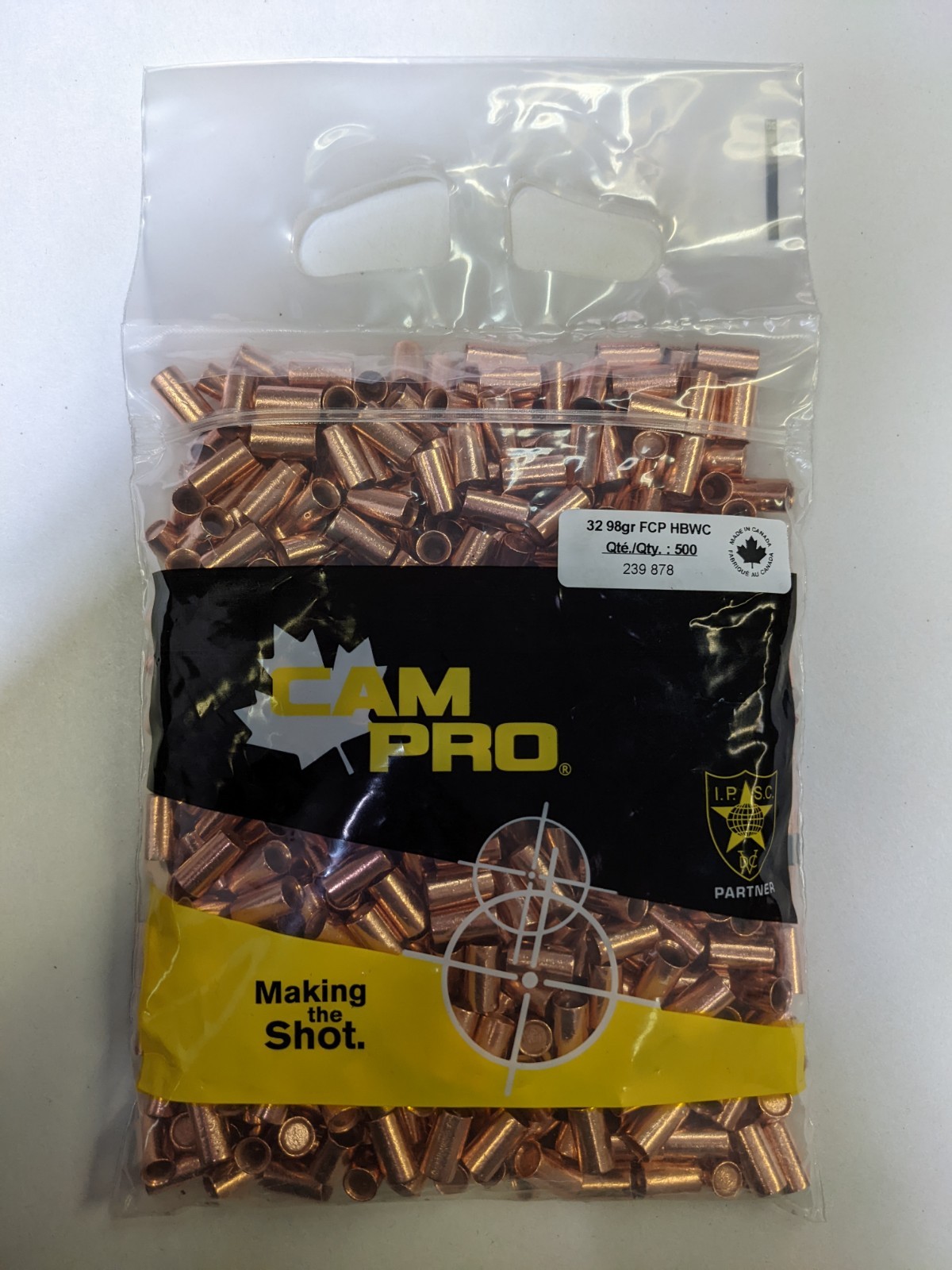 CamPro .32cal (.311) 98gr HBWC Bullet 500Bag CamPro .32cal (.311) 98gr HBWC Bullet 500/Bag