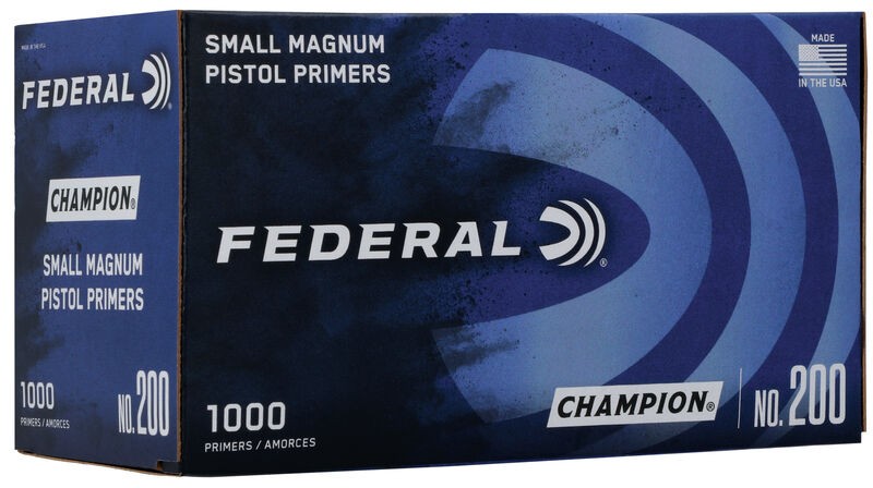 Federal #200 primers 1K Box FEDERAL PRIMER SMALL PISTOL MAGNUM #200 1000/Box - Image 1