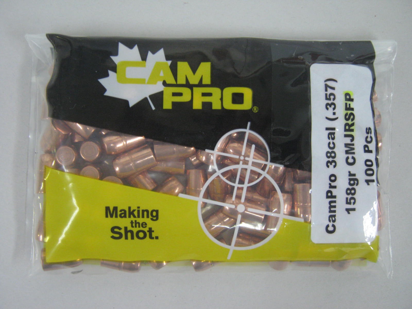 Campro 38cal 158gr RSFP – 1C CamPro - 38/357 Cal (.357) 158gr RSFP 100/Bag - Image 1