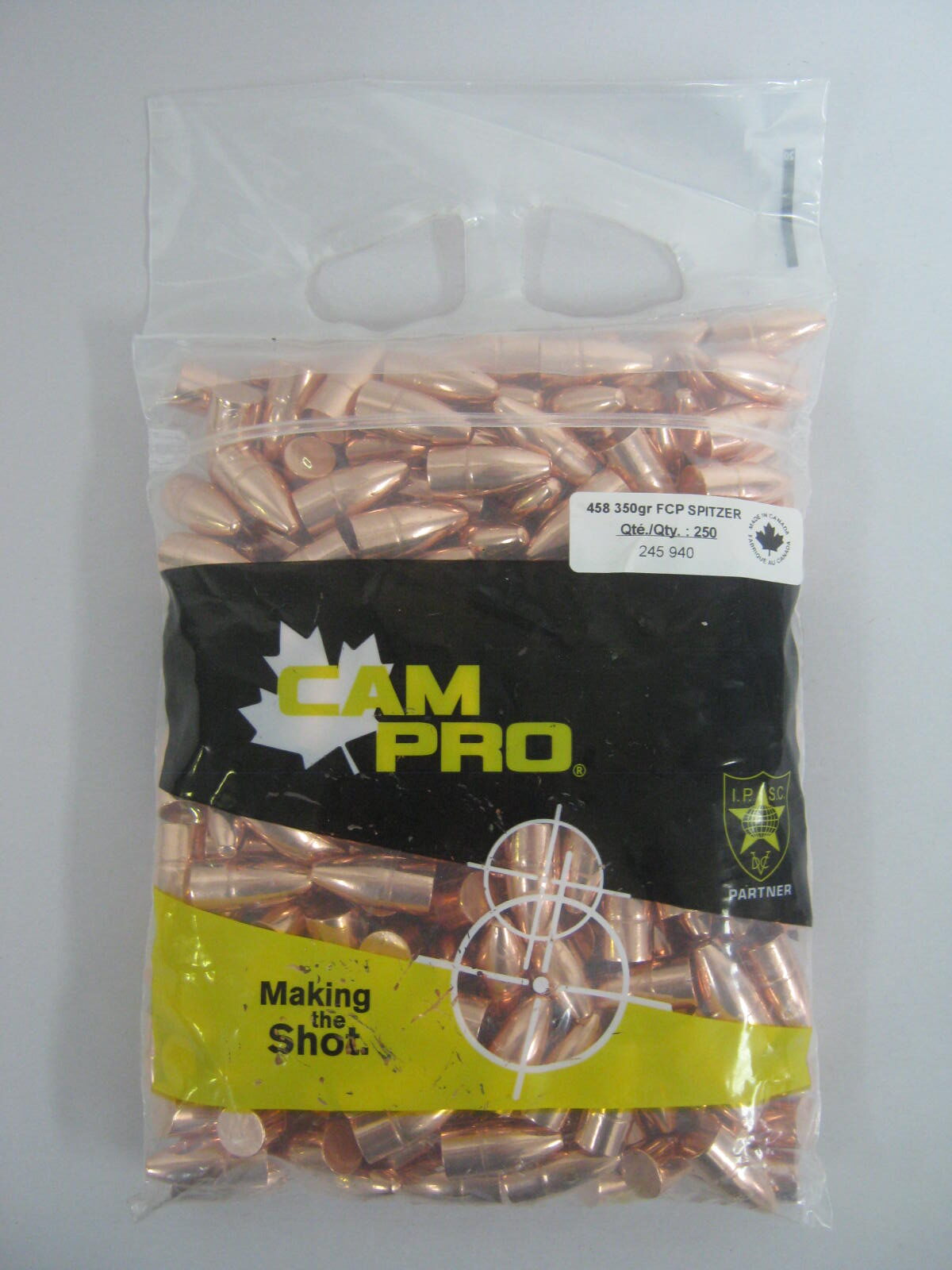 CamPro 45cal (.458) 350gr RS-Spitzer Bullet 250-Bag CamPro 45cal (.458) 350gr RS-Spitzer Bullet 250/Bag