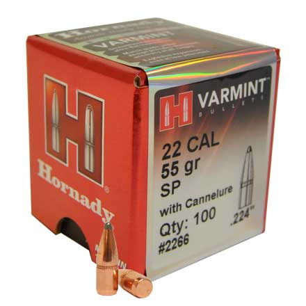 Hornady - Bullet 22c 55gr (.224) SPBT 100/Box