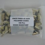 1Fired Mixed Headstamp Polished 40 S&W Casings 100-Bag
