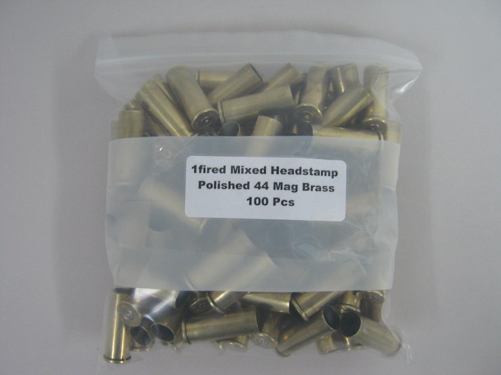 1Fired Mixed Headstamp Polished 44Mag casings 100-Bag 1Fired Mixed Headstamp Polished 44Mag casings 100-Bag