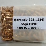 HORNADY 22c (.224) 55gr BULLET HPBT MATCH W/C 100/Bag