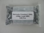 HORNADY 38c (.358) 158gr SWC BULLET Swaged-Lead 100/Bag