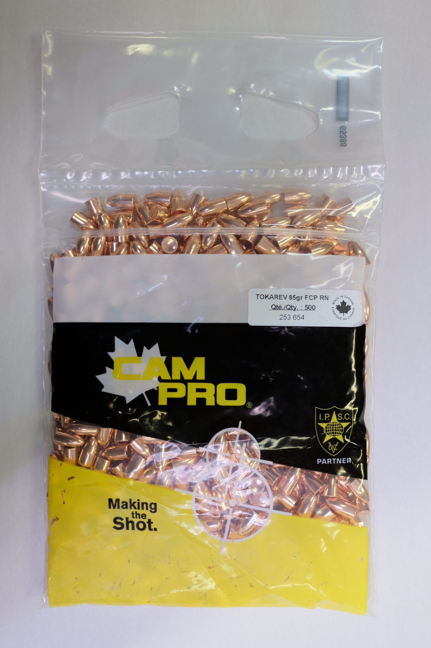 CamPro - Tokarev 85gr RN (.308) 7.62x25 500/Bag CamPro - Tokarev 85gr RN (.308) 7.62x25 500/Bag