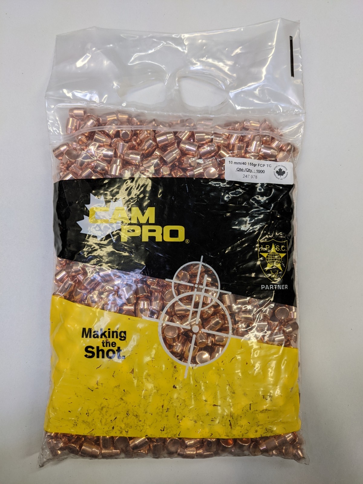 CamPro – 40cal10mm (.401) 155gr Trunc Cone FP BULLET 1000Bag CamPro - 40cal/10mm (.401) 155gr Trunc Cone FP BULLET 1000/Bag