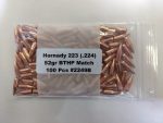 HORNADY 22c (.224) 52gr BTHP BULLET MATCH 2249B 100/Bag