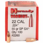 HORNADY 22c (.224) 55gr SPSX BULLET Super Exp. 100/Box