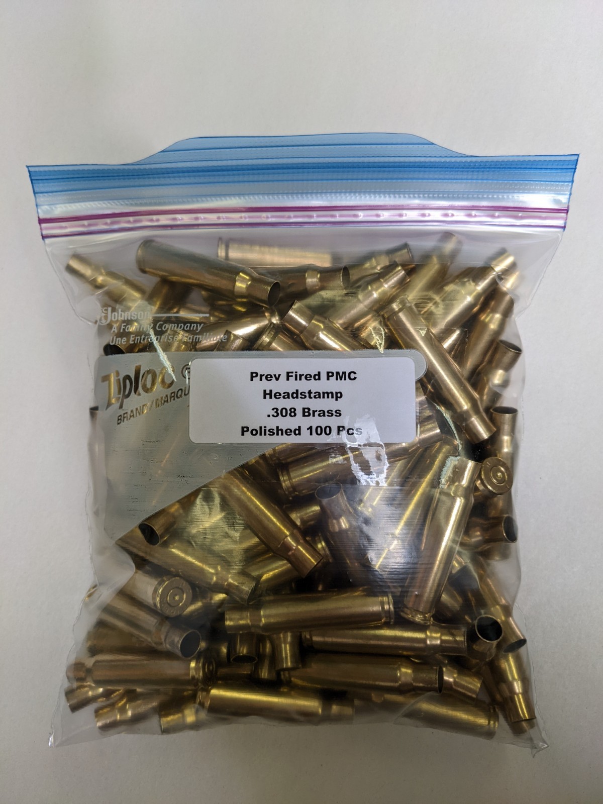 Prev Fired Polished PMC Headstamp 308 Win Cases 100/Bag Prev Fired Polished PMC Headstamp 308 Win Cases 100/Bag