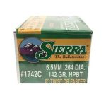 SIERRA 6.5 (.264) 142gr HPBT BULLET MATCHKING 250/Box