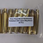 Previously Fired Mixed Headstamp Polished 338 Lapua Mag Brass Casings 20/Bag