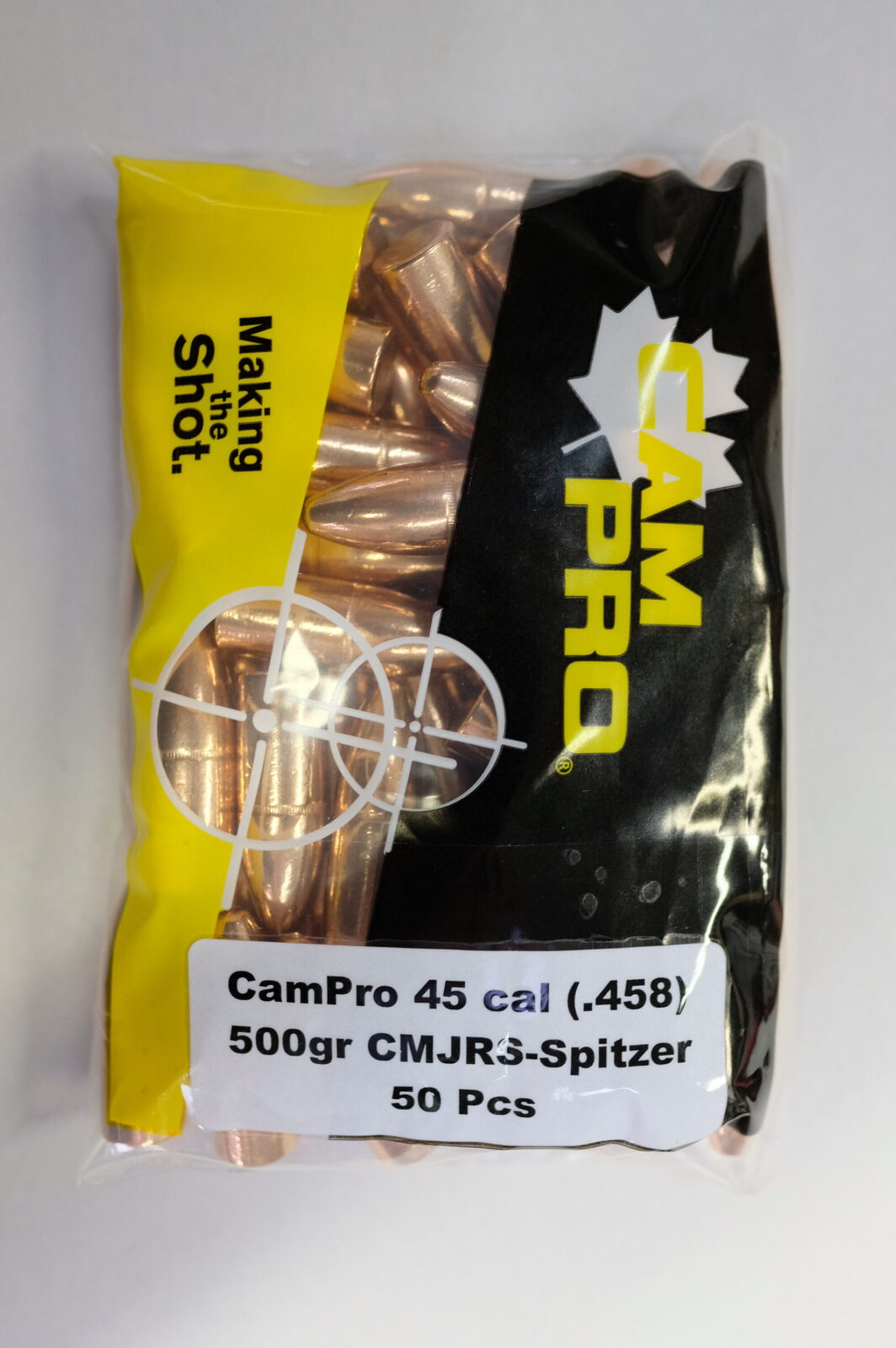 CamPro 45cal (.458) 500gr RS-Spitzer Bullet 50/Bag CamPro 45cal (.458) 500gr RS-Spitzer Bullet 50/Bag