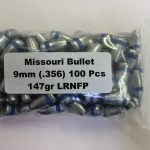 MISSOURI BULLET COMPANY CAST 9MM (.356) 147gr FP SUBSONIC 100/Bag