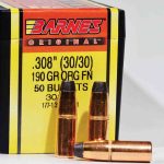 BARNES 30-30 (.308) 190gr FNFB BULLET ORIGINAL 50/Box