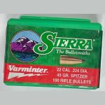 SIERRA 22 (.224) 45gr SPT BULLET VARMINTER 100/Box