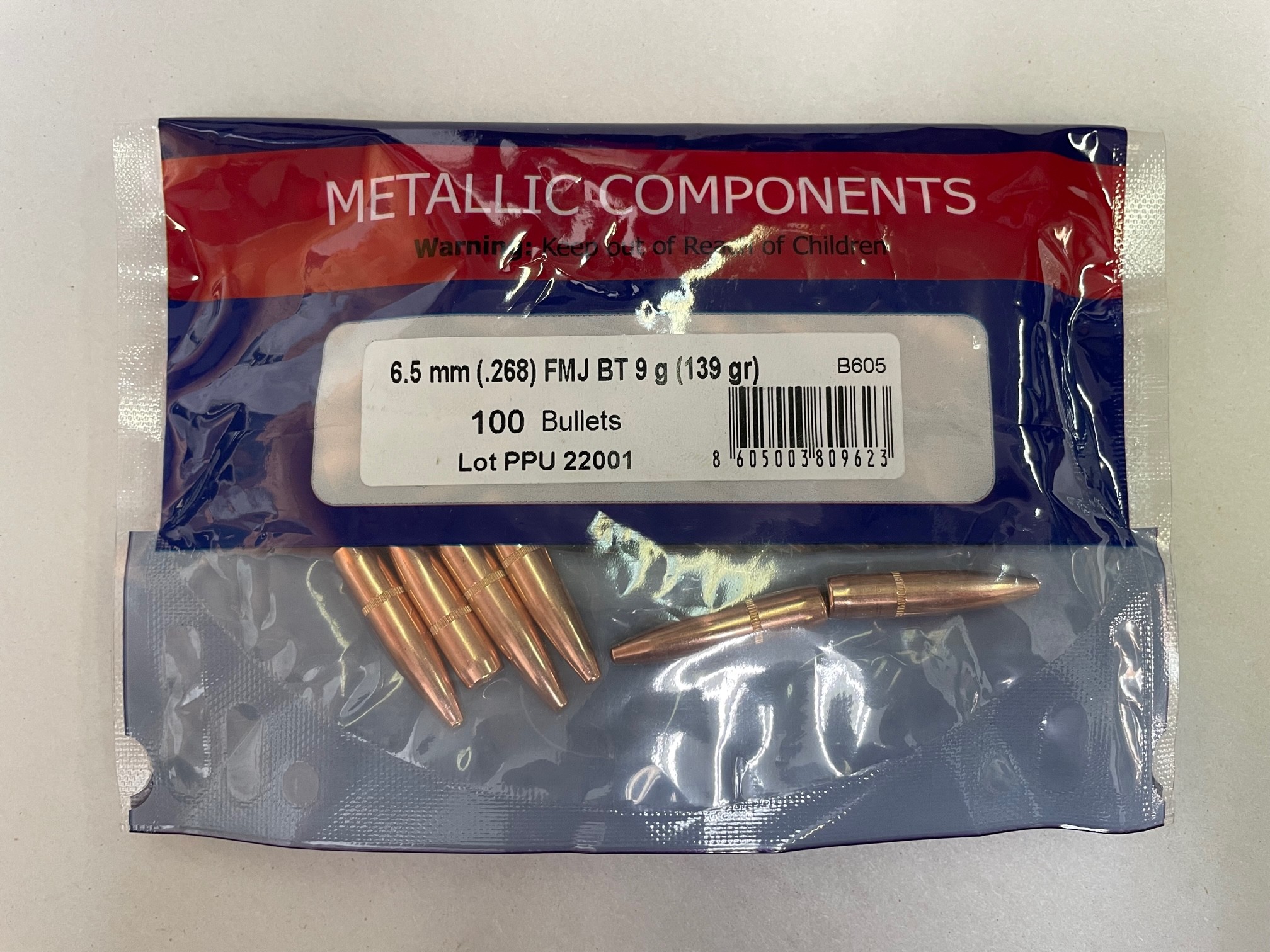 PRVI PARTIZAN BULLET 6.5MM (.268) 139gr FMJBT 100/Bag PRVI PARTIZAN BULLET 6.5MM (.268) 139gr FMJBT 100/Bag