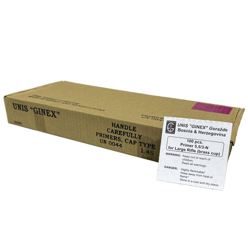 Ginex Large Rifle Primers 5000/Carton