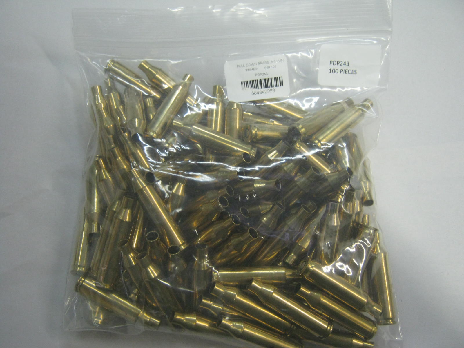 Federal .243 Win Processed, Primed Brass (Pulldown) Federal .243 Win Processed, Primed Brass (Pulldown) 100/Bag - Image 1